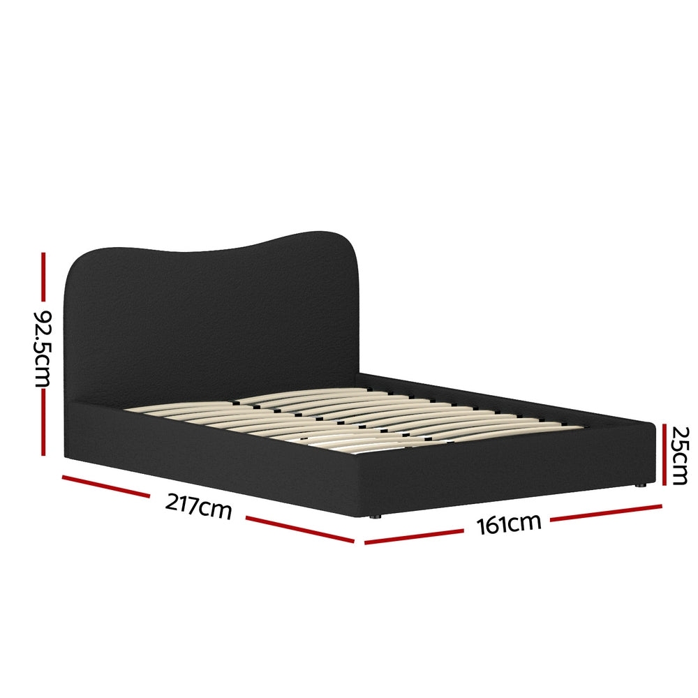 Artiss Bed Frame Queen Size Boucle DARA-Furniture &gt; Bedroom &gt; Beds &amp; Bed Frames-PEROZ Accessories