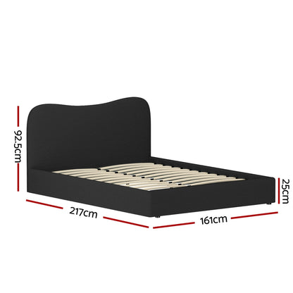 Artiss Bed Frame Queen Size Boucle DARA-Furniture &gt; Bedroom &gt; Beds &amp; Bed Frames-PEROZ Accessories