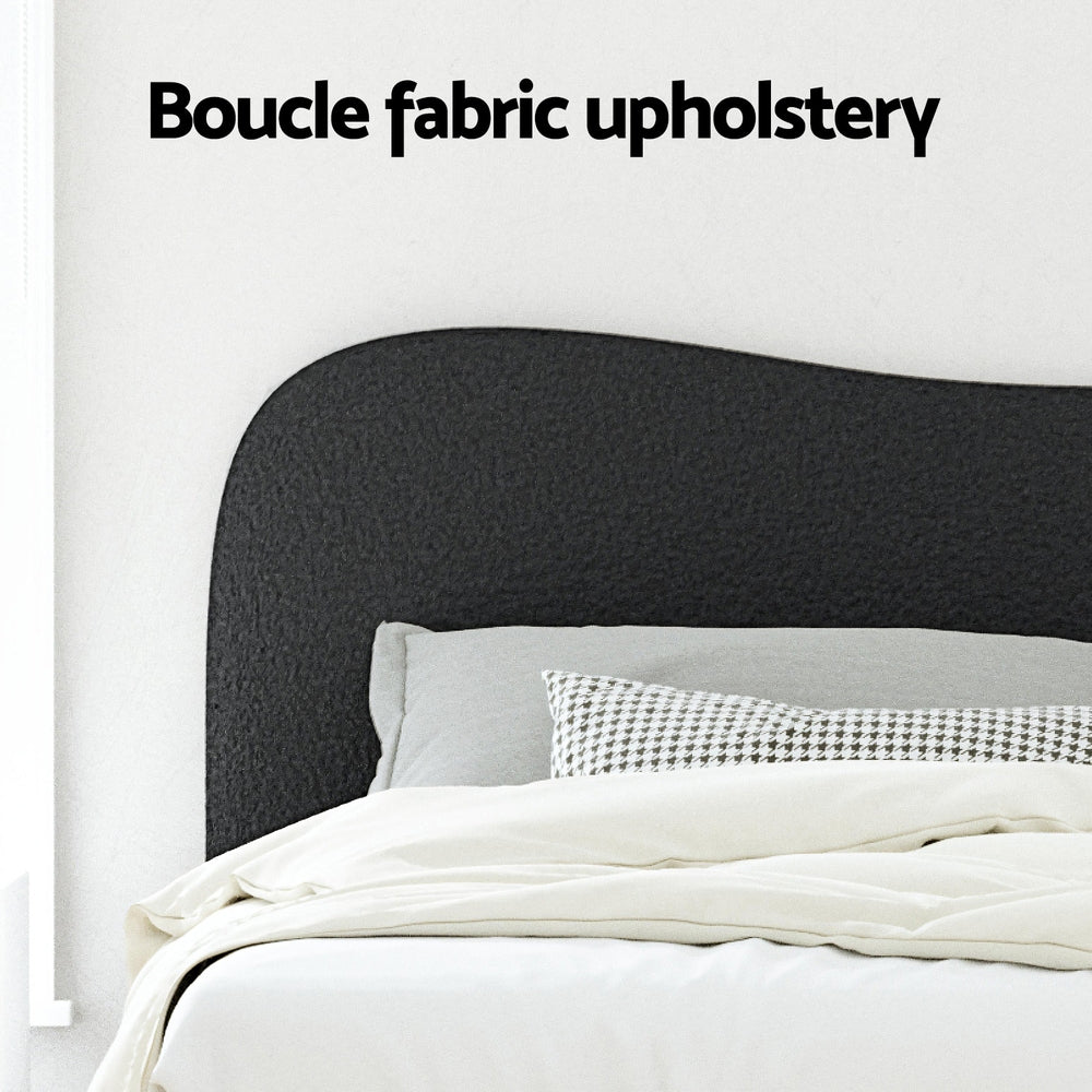 Artiss Bed Frame Queen Size Boucle DARA-Furniture &gt; Bedroom &gt; Beds &amp; Bed Frames-PEROZ Accessories