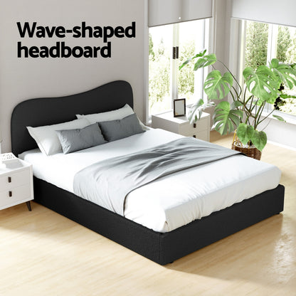 Artiss Bed Frame Queen Size Boucle DARA-Furniture &gt; Bedroom &gt; Beds &amp; Bed Frames-PEROZ Accessories