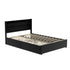 Artiss Bed Frame Double Size LED with 4 Drawers Black DUNN-Furniture > Bedroom > Beds & Bed Frames-PEROZ Accessories