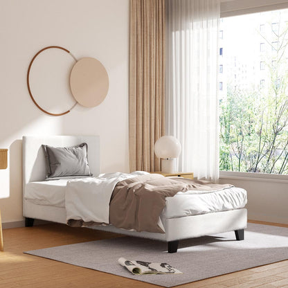 Artiss Bed Frame Single Size Boucle Fabric Mattress Base Platform Wooden-Bed Frames-PEROZ Accessories