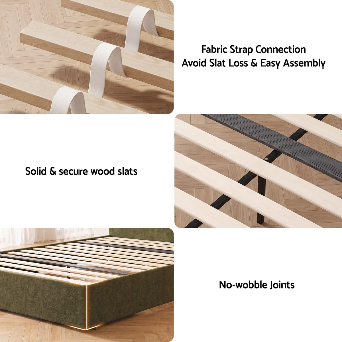 Artiss Double Bed Frame with Storage Drawer, Chenille Curved Headboard-Furniture > Bedroom > Beds &amp; Bed Frames-PEROZ Accessories