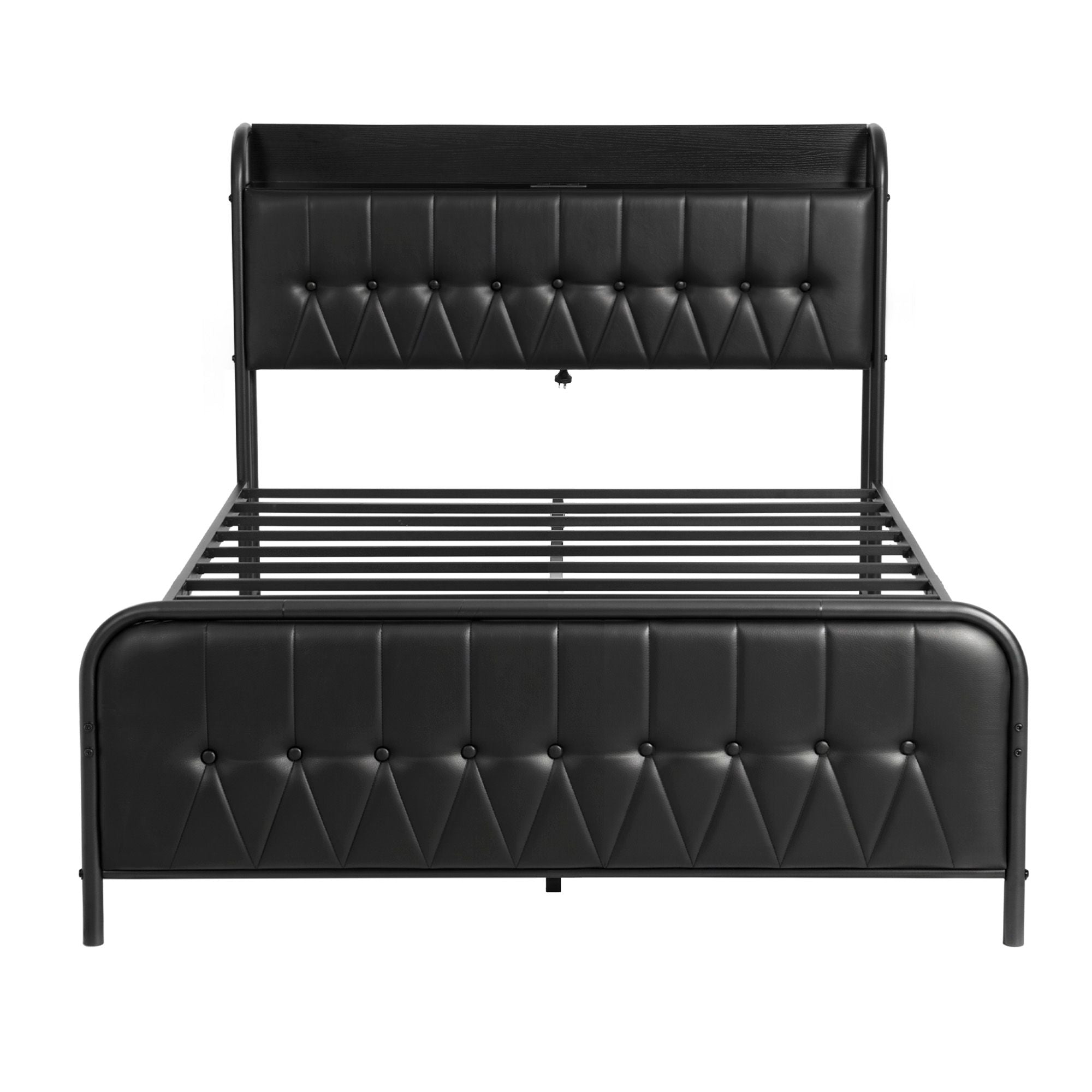 Artiss Double Bed Frame with Storage Headboard SAA Certified Charging Station-Furniture > Bedroom > Beds &amp; Bed Frames-PEROZ Accessories