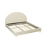 Artiss Bed Frame King Size Bed Base w Arched Headboard Velvet Fabric Cream-Furniture > Bedroom-PEROZ Accessories