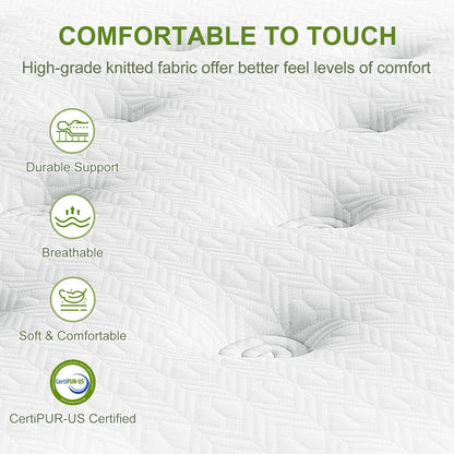 Artiss BedStory Queen Bed Frame Mattress Set Platform Upholstered Hybrid Pocket Coil-Furniture > Bedroom > Beds &amp; Bed Frames-PEROZ Accessories