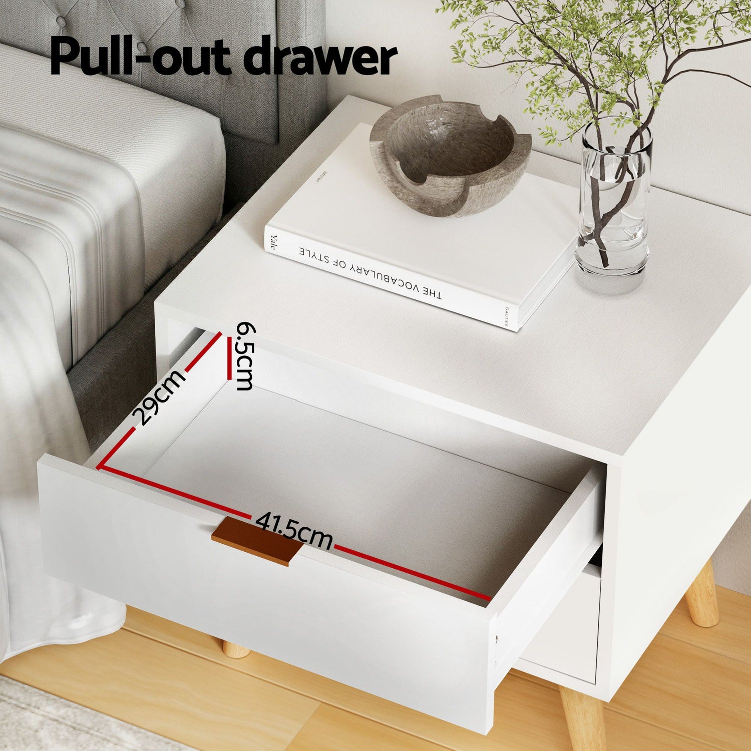 Artiss Upholstered Queen Gas Lift Storage Bed Frame with 2-Drawer Bedside Table Set-Furniture > Bedroom > Beds &amp; Bed Frames-PEROZ Accessories