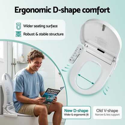 Cefito Smart Electric Bidet Toilet Seat Cover D-Shape SIAA Material Certified-Furniture > Bathroom > Bidets-PEROZ Accessories