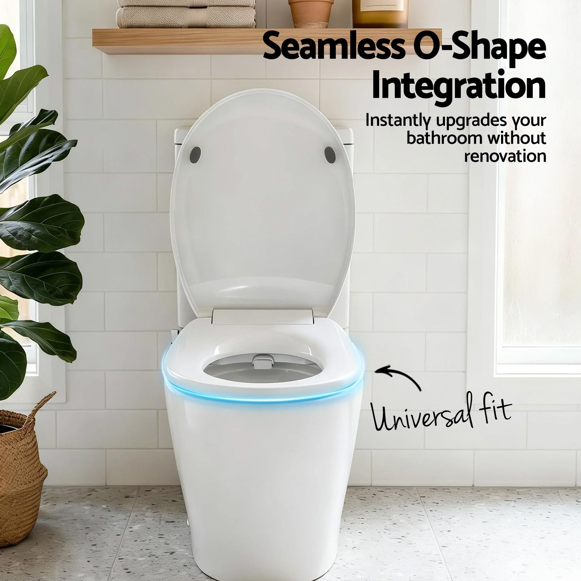 Cefito Non Electric Bidet Toilet Seat O-Shape Dual Nozzle Soft Close WaterMark DIY-Furniture > Bathroom > Bidets-PEROZ Accessories