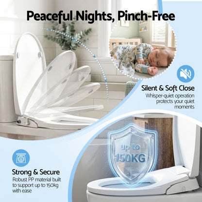 Cefito Non Electric Bidet Toilet Seat O-Shape Dual Nozzle Soft Close WaterMark DIY-Furniture > Bathroom > Bidets-PEROZ Accessories