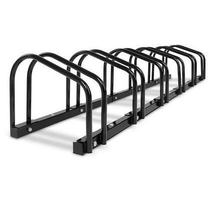 Weisshorn 6 Bike Stand Rack Bicycle Storage Floor Parking Holder Cycling Black-Sports &amp; Fitness &gt; Bikes &amp; Accessories &gt; Bicycle Stands &amp; Storage-PEROZ Accessories