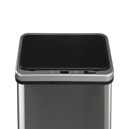 Oikiture 50L Motion Sensor Bin Automatic Silver-Sensor Bin-PEROZ Accessories