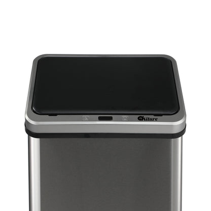 Oikiture 40L Motion Sensor Bin Automatic Rubbish Can Silver-Sensor Bin-PEROZ Accessories