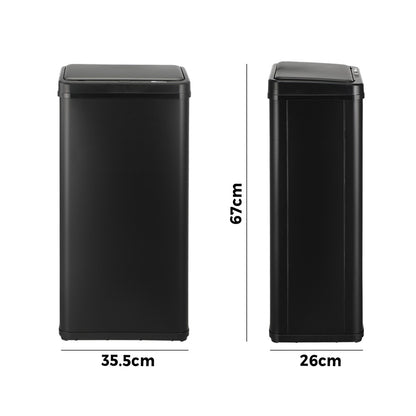 Oikiture 50L Motion Sensor Bin Automatic Black-Sensor Bin-PEROZ Accessories