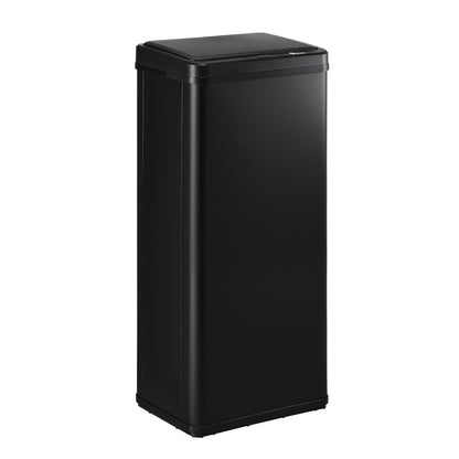 Oikiture 60L Motion Sensor Bin Stainless Steel Black-Sensor Bin-PEROZ Accessories