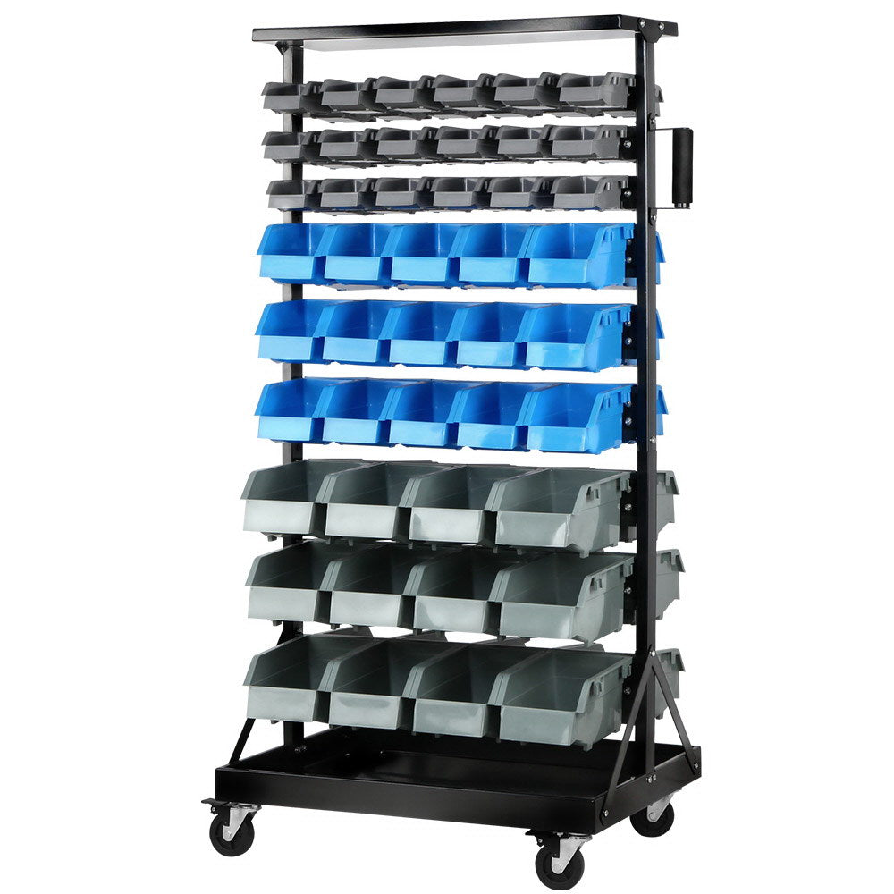 Giantz 90 Storage Bin Rack Stand Double-sided Wheels-Sports &amp; Fitness &gt; Bikes &amp; Accessories &gt; Bicycle Stands &amp; Storage-PEROZ Accessories