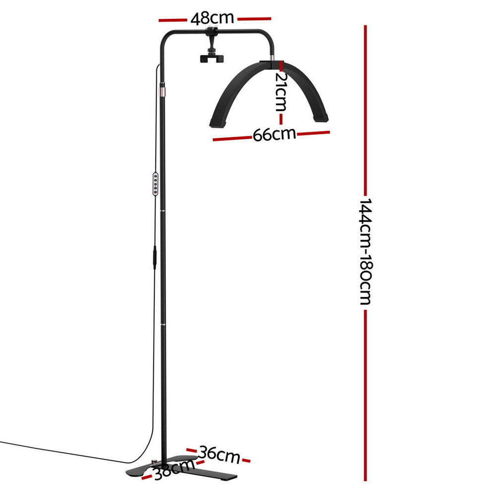 Embellir LED Beauty Light Half Moon Lamp Makeup Tattoo Eyelash Extensions Salon-Health &amp; Beauty &gt; Makeup &gt; Makeup Mirrors-PEROZ Accessories