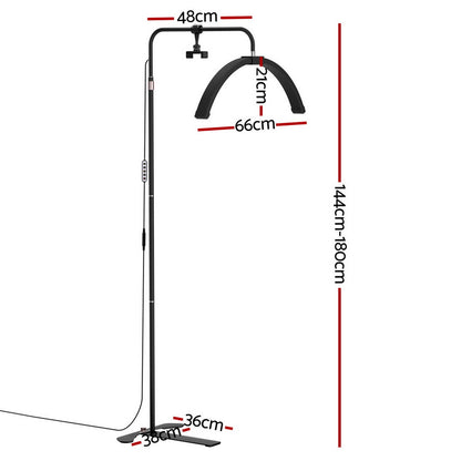 Embellir LED Beauty Light Half Moon Lamp Makeup Tattoo Eyelash Extensions Salon-Health &amp; Beauty &gt; Makeup &gt; Makeup Mirrors-PEROZ Accessories