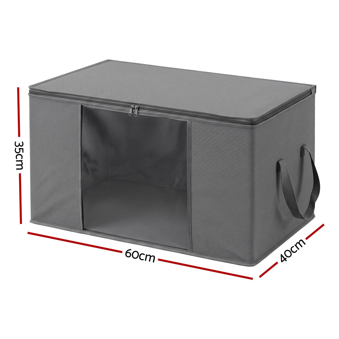 Artiss Blanket Storage Bags Box X4 Clothes Quilt Container 84L Organiser Grey-Home &amp; Garden > Storage > Clothing &amp; Wardrobe Storage-PEROZ Accessories