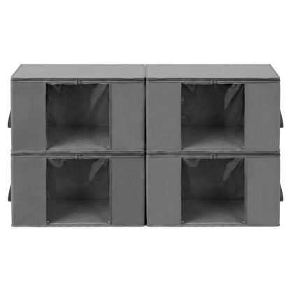 Artiss Blanket Storage Bags Box X4 Clothes Quilt Container 84L Organiser Grey