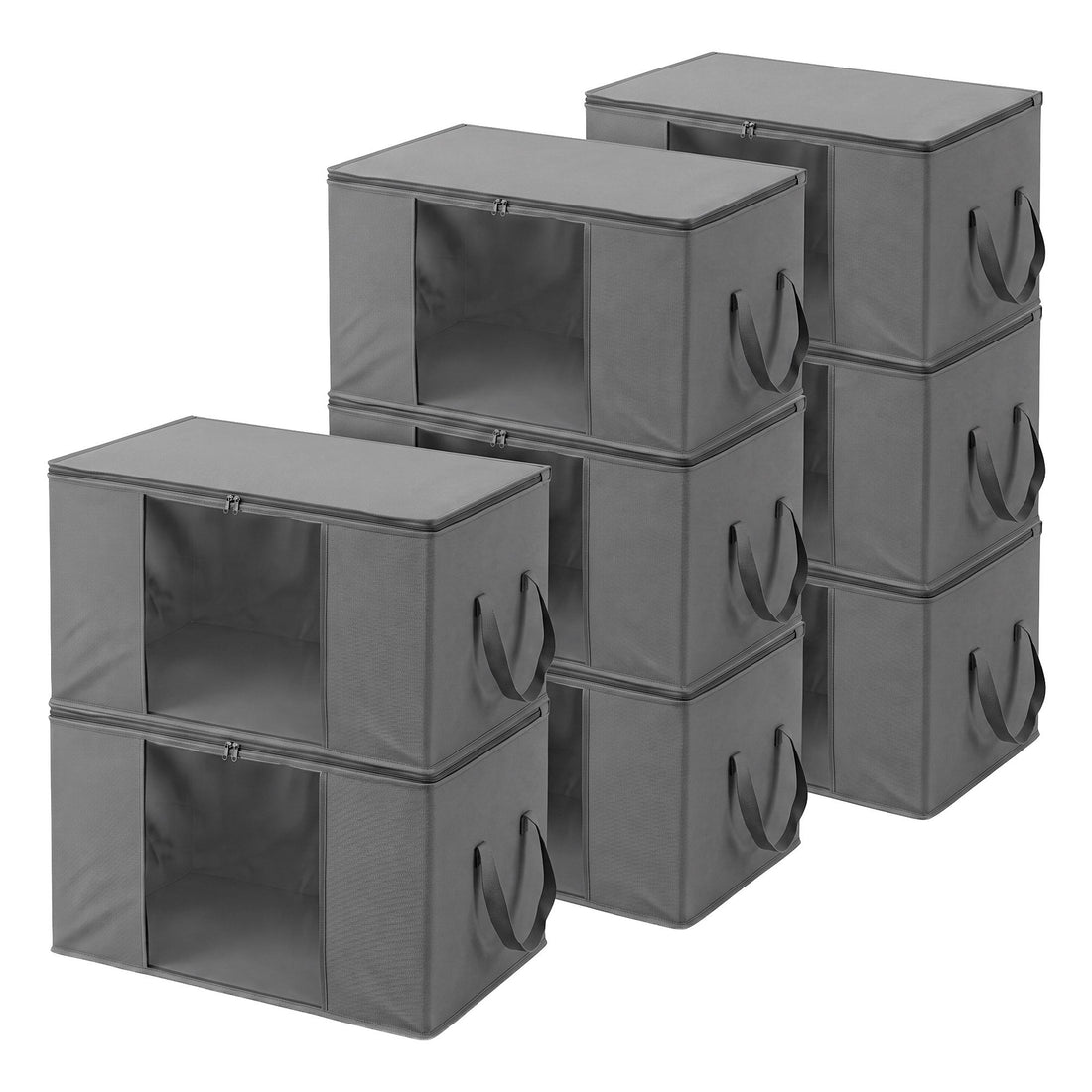Artiss Blanket Storage Bags Box X8 Clothes Quilt Container 84L Organiser Grey-Home &amp; Garden > Storage > Clothing &amp; Wardrobe Storage-PEROZ Accessories
