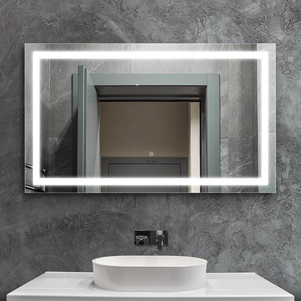 Oikiture 120 x 70cm Bathroom LED Mirror Vanity Mirror Wall Mounted Makeup Mirror-Bathroom Mirrors-PEROZ Accessories