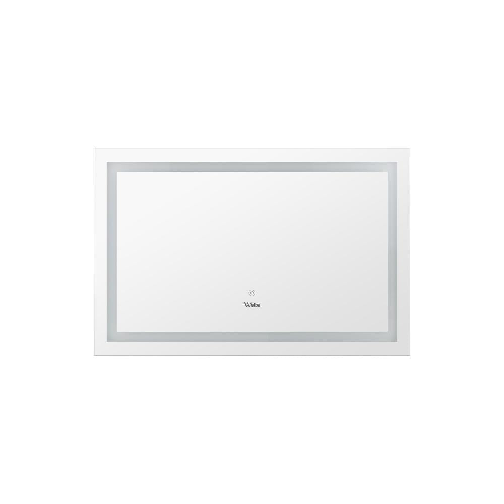 Oikiture 80 x 60cm Bathroom LED Mirror Vanity Mirror Wall Mounted Makeup Mirror-Bathroom Mirrors-PEROZ Accessories