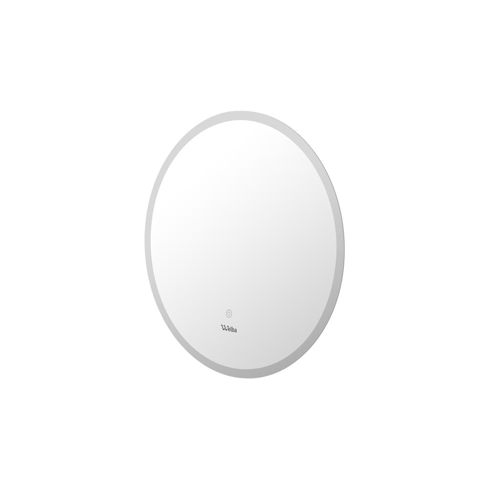 Oikiture Bathroom LED Mirror 60cm Round Mirror Wall Mounted Vanity Mirror-Bathroom Mirrors-PEROZ Accessories
