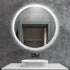 Oikiture Bathroom LED Mirror 80cm Round Mirror Wall Mounted Vanity Mirror-Bathroom Mirrors-PEROZ Accessories