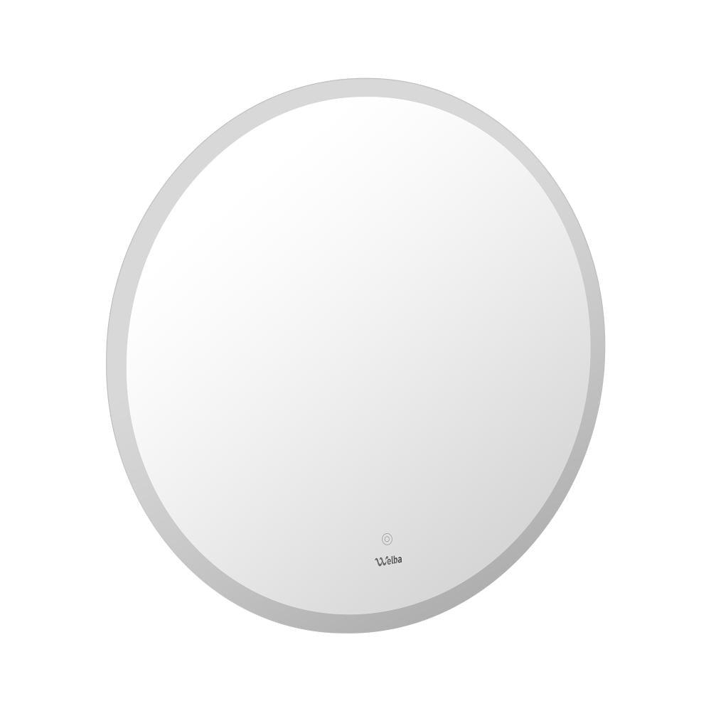 Oikiture Bathroom LED Mirror 90cm Round Mirror Wall Mounted Vanity Mirror-Bathroom Mirrors-PEROZ Accessories