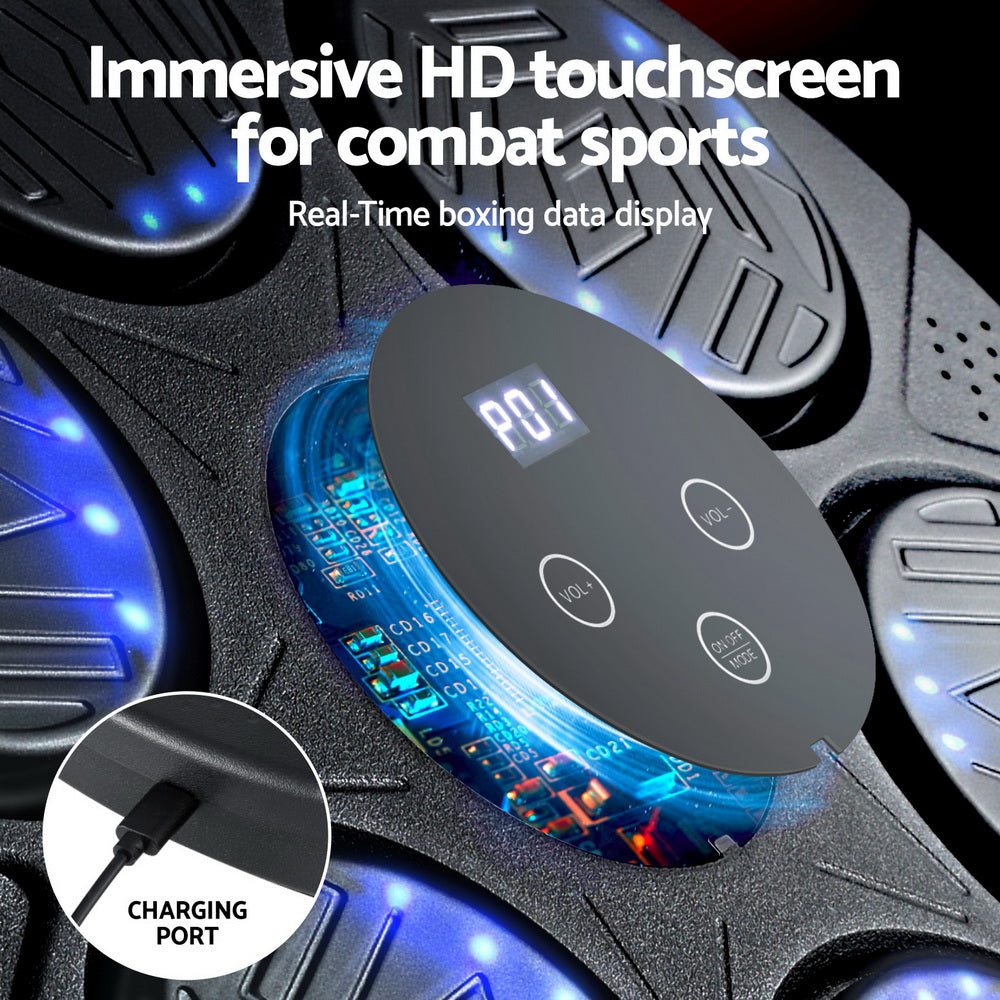 Everfit Music Boxing Machine Bluetooth Wall-Mounted Punch Target with LED Display &amp; Gloves