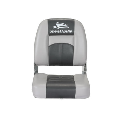 Seamanship 2X Folding Boat Seats Marine Swivel Low Back 10cm Padding Charcoal-Outdoor &gt; Boating-PEROZ Accessories