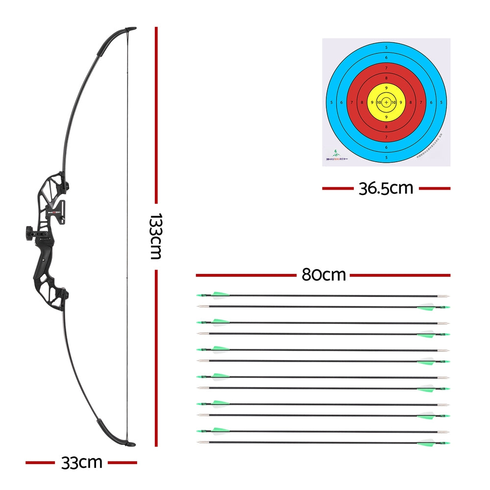Everfit 55lbs Bow Arrow Set Recurve Takedown Archery Hunting for Beginner Green-Baby &amp; Kids &gt; Baby &amp; Kid&