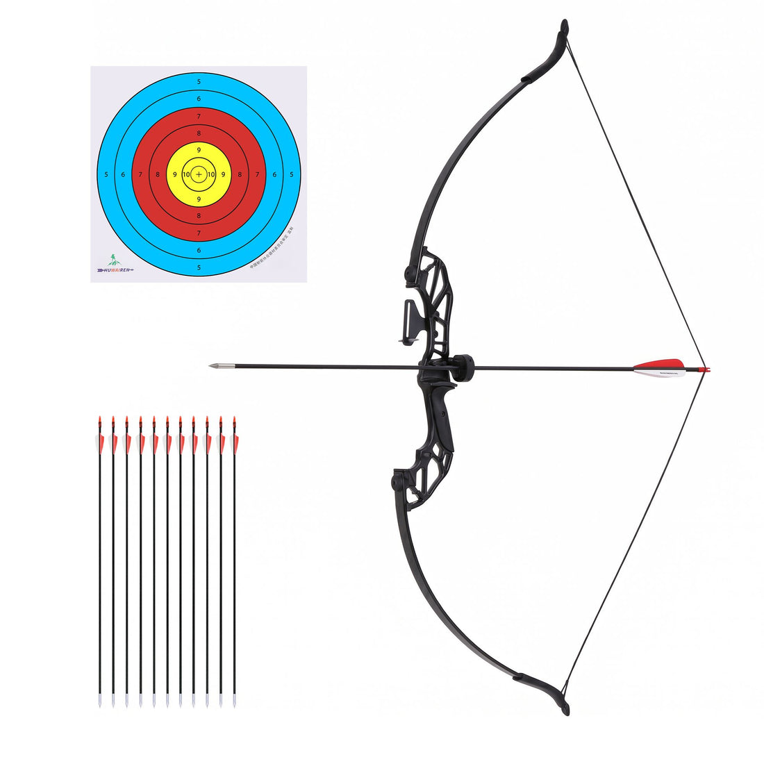 Everfit 55lbs Bow Arrow Set Recurve Takedown Archery Hunting for Beginner Red-Baby &amp; Kids > Baby &amp; Kid&