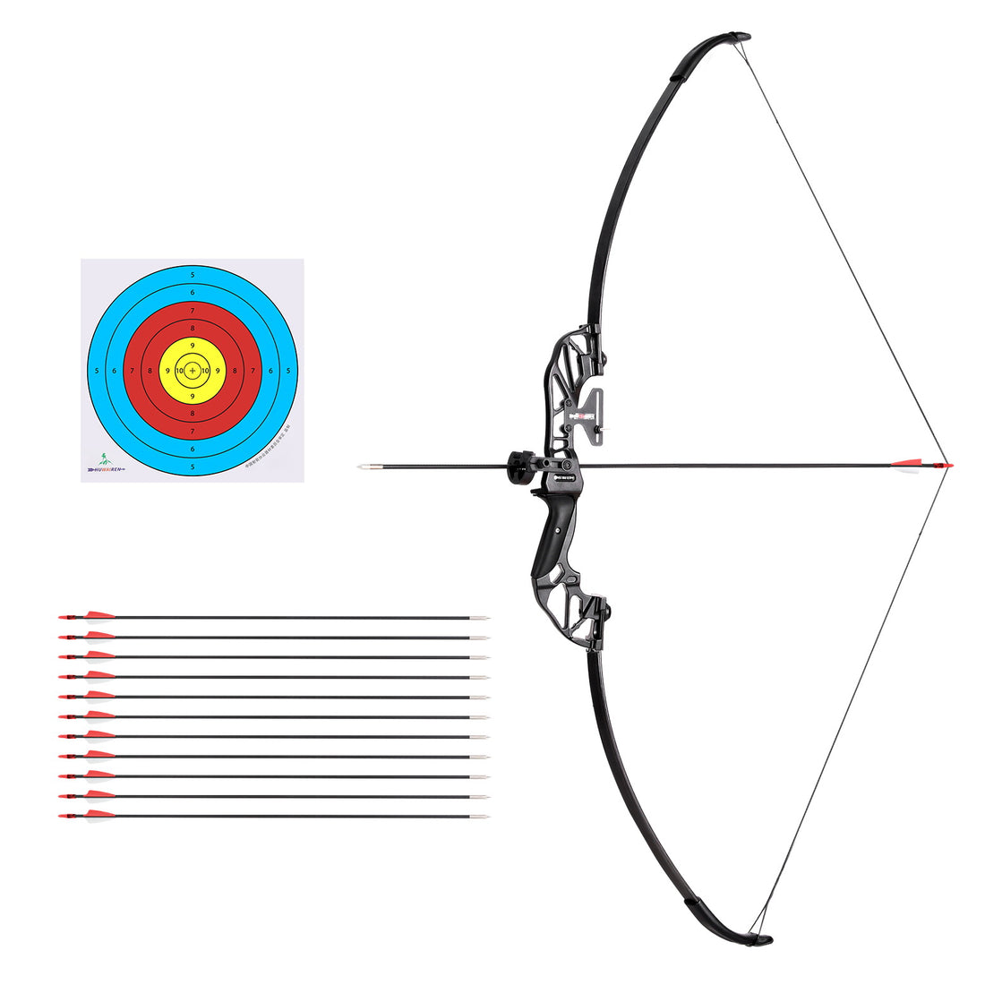 Everfit 55lbs Bow Arrow Set Recurve Takedown Archery Hunting for Beginner Red-Baby &amp; Kids &gt; Baby &amp; Kid&