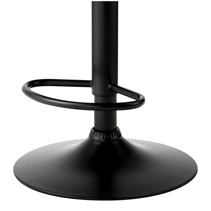 Oikiture 4x Bar Stools with Gas Lift Swivel Wooden PU Leather-Bar Stools-PEROZ Accessories