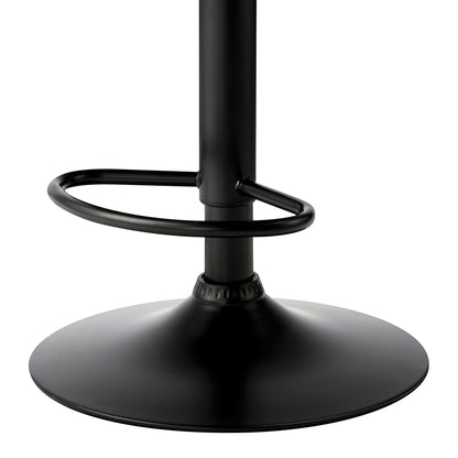Oikiture 4x Bar Stools with Gas Lift Swivel Grey-Bar Stools-PEROZ Accessories