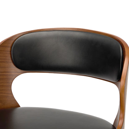 Oikiture 2x Bar Stools Adjustable Counter Height Stool Leather Black-Bar Stool-PEROZ Accessories