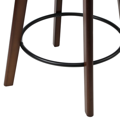 Oikiture 4x Bar Stools Swivel PU Leather Black-Bar Stool-PEROZ Accessories