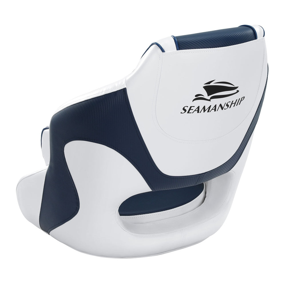 Seamanship Captain Bucket Boat Seats Flip Up Bolster Swivel 15cm Padding Blue-Outdoor &gt; Boating-PEROZ Accessories