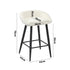 Oikiture 2PCS Bar Stools Boucle Fabric White and Black-Bar Stool-PEROZ Accessories