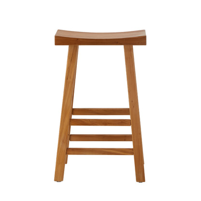 Oikiture Bar Stool Wooden Counter Chairs Natural-Bar Stools-PEROZ Accessories