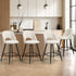 Oikiture 4x Bar Stools Kitchen Counter Stool Boucle White HORN-Bar Stool-PEROZ Accessories