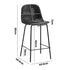 Oikiture 2x Bar Stools Kitchen Dining Chair PU Leather Black-Bar Stool-PEROZ Accessories