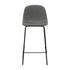 Oikiture 2x Bar Stools Kitchen Dining Chair PU Leather Grey-Bar Stool-PEROZ Accessories