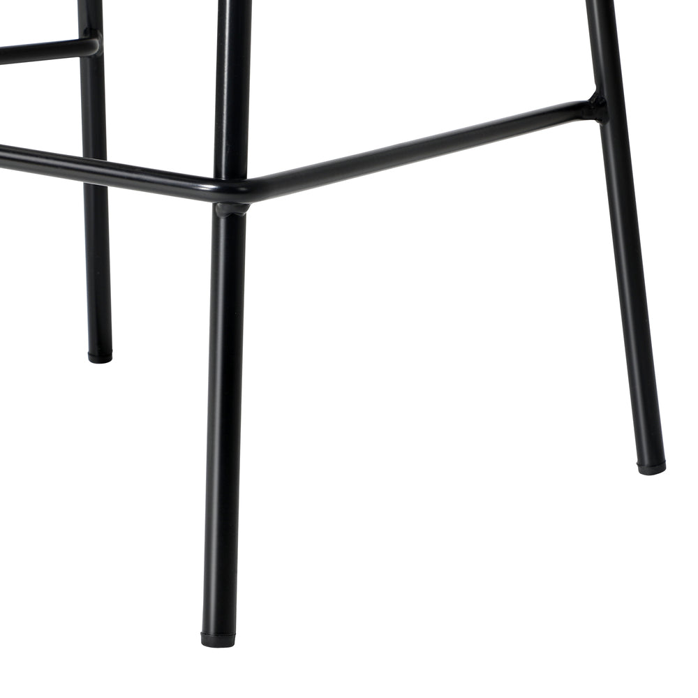 Oikiture Set of 4 Kitchen Bar Stools Metal Black-Bar Stools-PEROZ Accessories