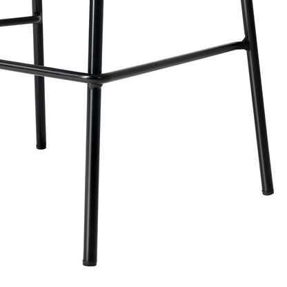 Oikiture Set of 4 Kitchen Bar Stools Metal Black-Bar Stools-PEROZ Accessories