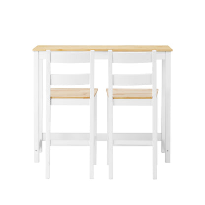 Oikiture 3PCS Bar Set Cafe Table&amp;2 Stools-Outdoor Bar Set-PEROZ Accessories