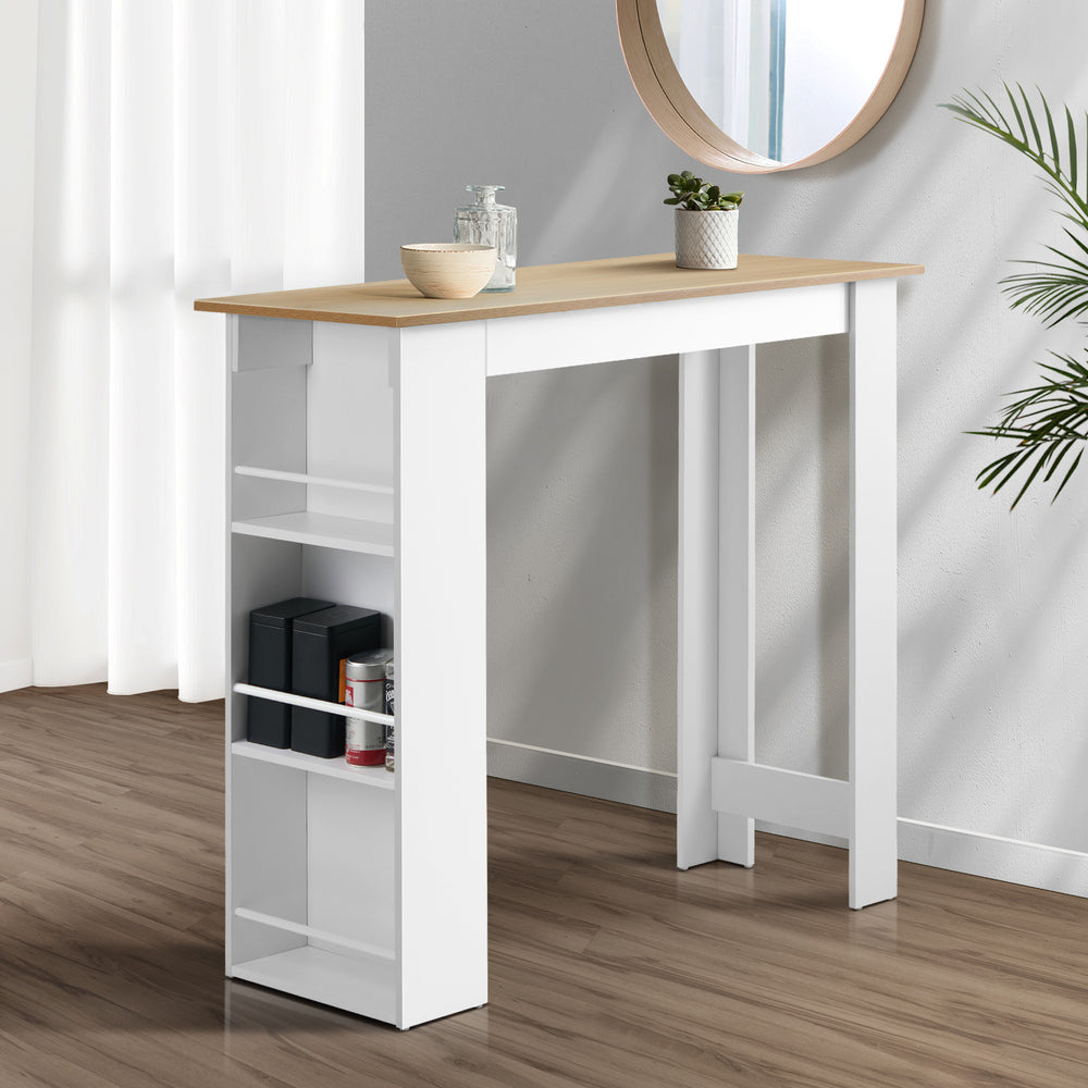 Oikiture Bar Table Dining Storage Shelf Wine Rack-Bar Tables-PEROZ Accessories