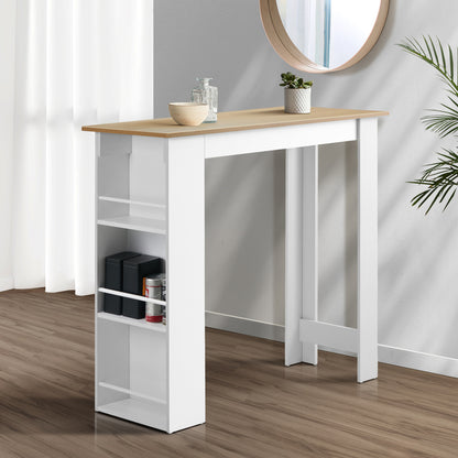 Oikiture Bar Table Dining Storage Shelf Wine Rack-Bar Tables-PEROZ Accessories